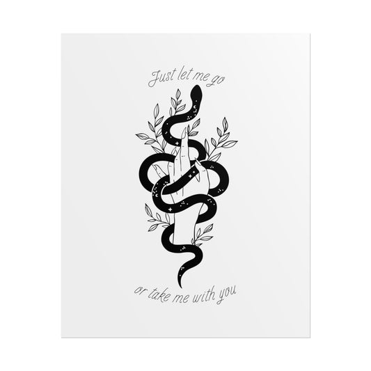 The Apparition Snake Hand Inspired Lyric Quote Print