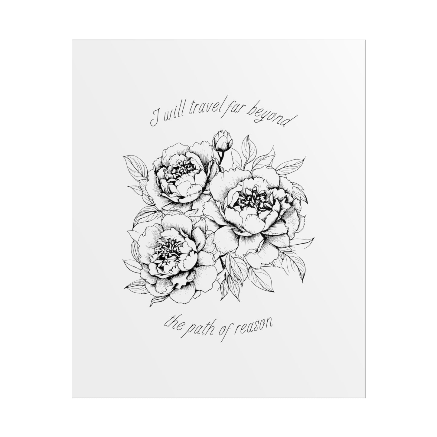 Take Me Back To Eden TMBTE Peony Inspired Lyric Quote Print