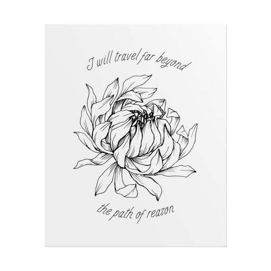 Take Me Back To Eden (TMBTE) Chrysanthemum Lyric Inspired Quote Print