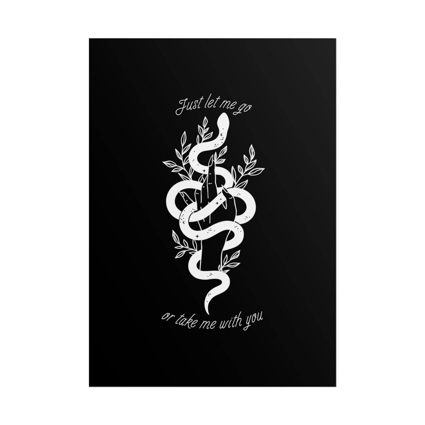 The Apparition Snake Hand Inspired Lyric Quote Print