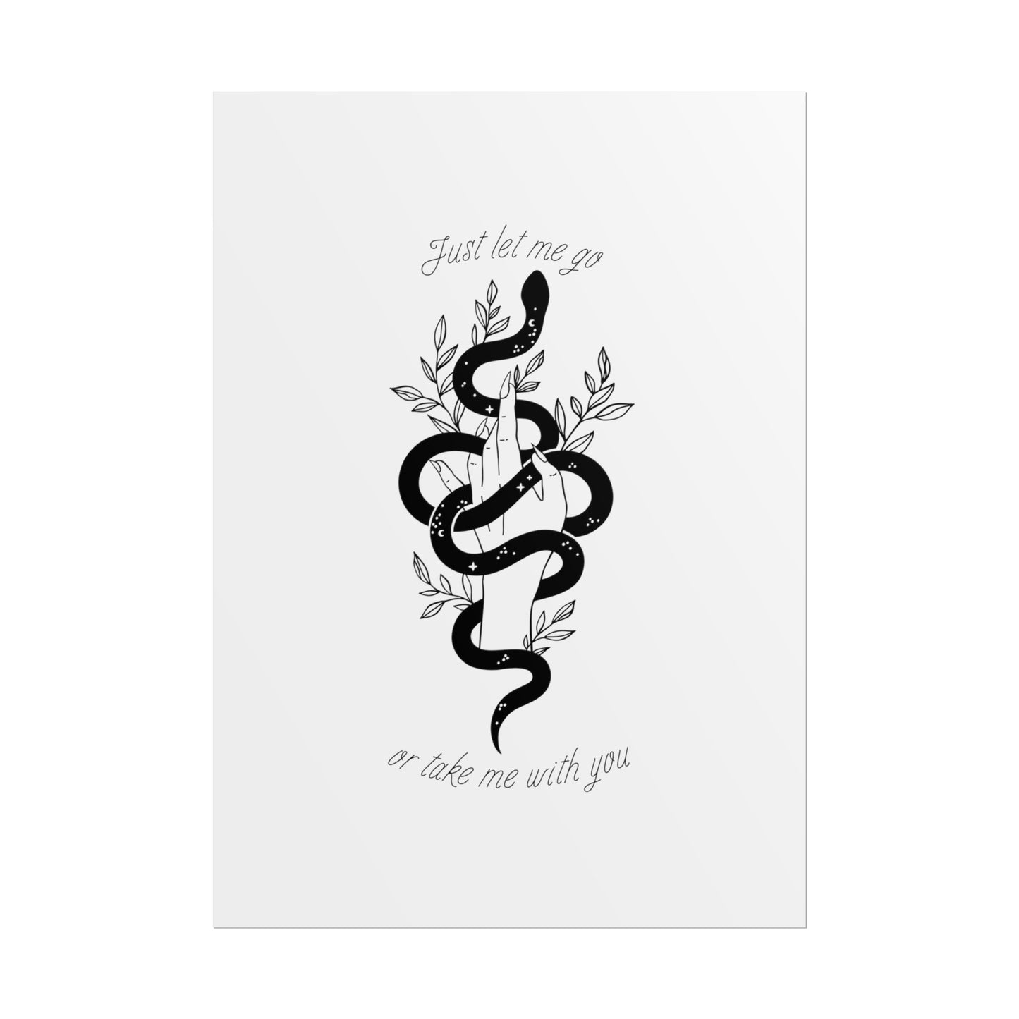 The Apparition Snake Hand Inspired Lyric Quote Print