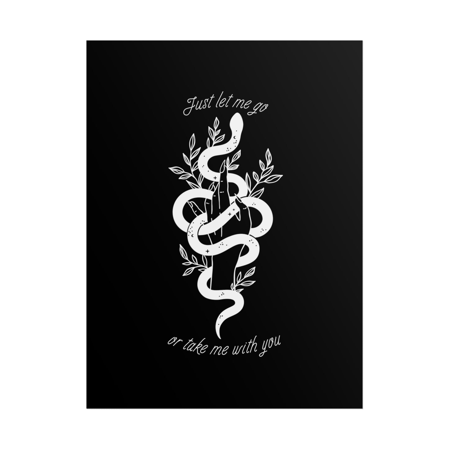 The Apparition Snake Hand Inspired Lyric Quote Print