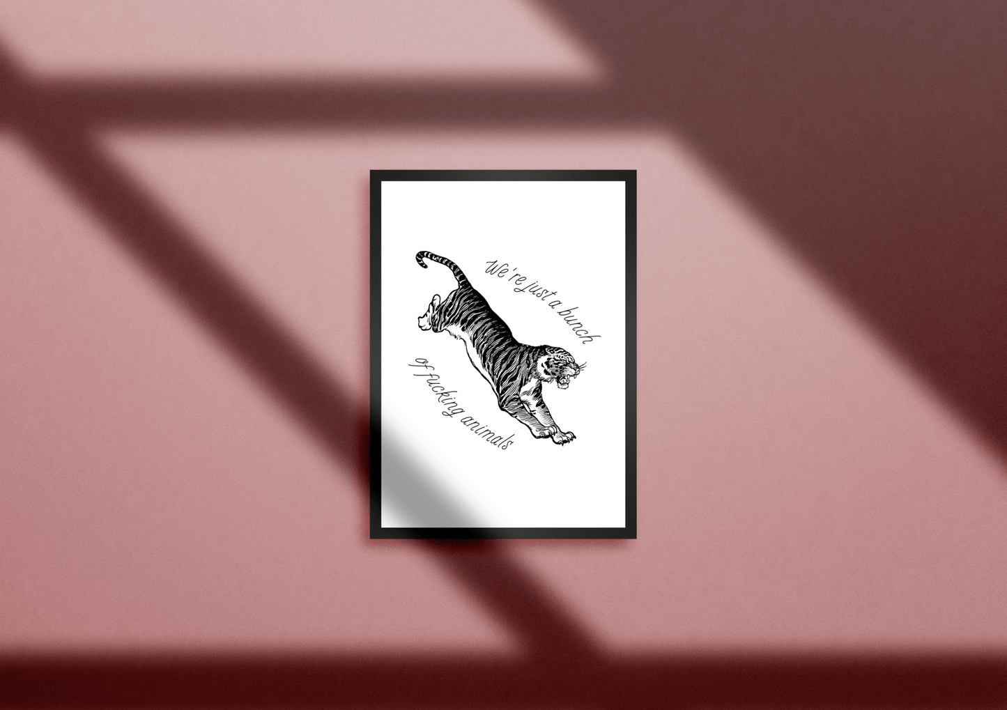 Architects Animals Leaping Tiger Inspired Lyric Quote Print - Poster - Rebel Alchemy