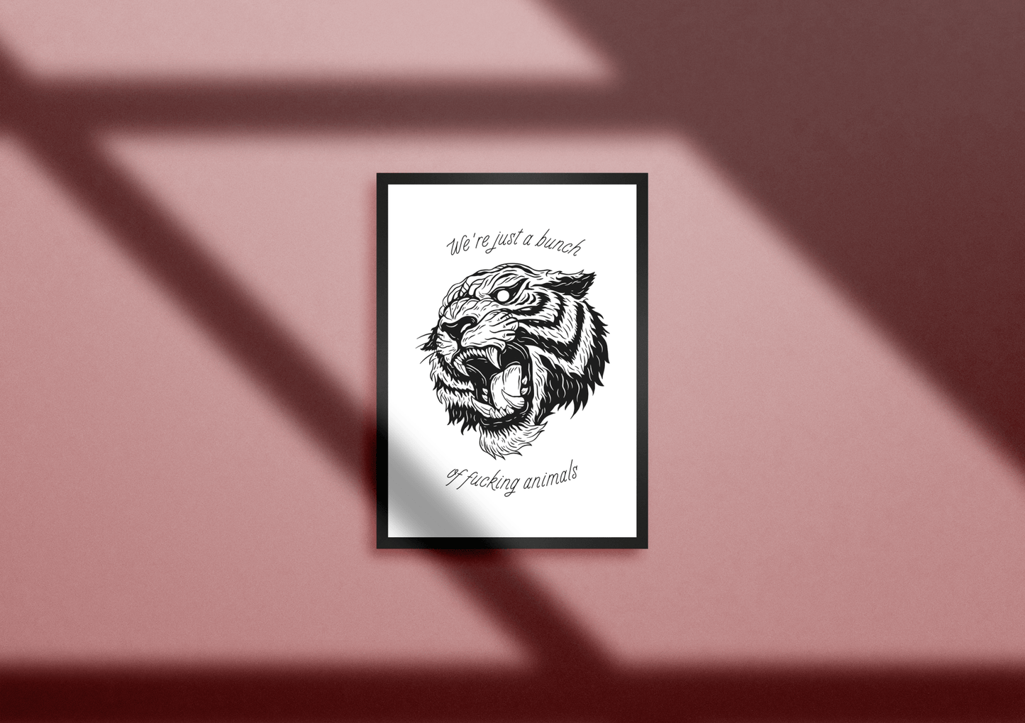 Architects Animals Savage Tiger Inspired Lyric Quote Print - Poster - Rebel Alchemy