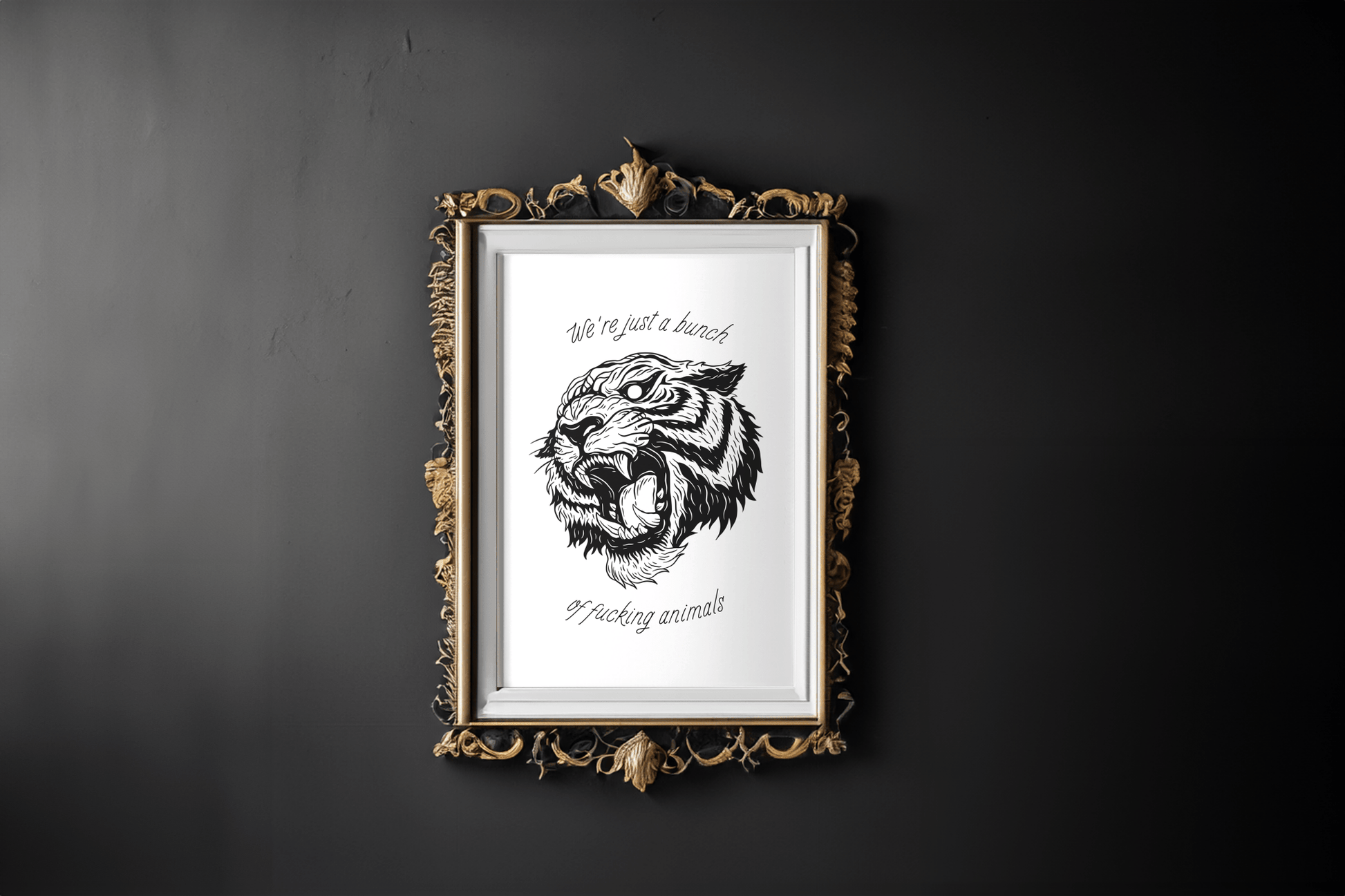 Architects Animals Savage Tiger Inspired Lyric Quote Print - Poster - Rebel Alchemy