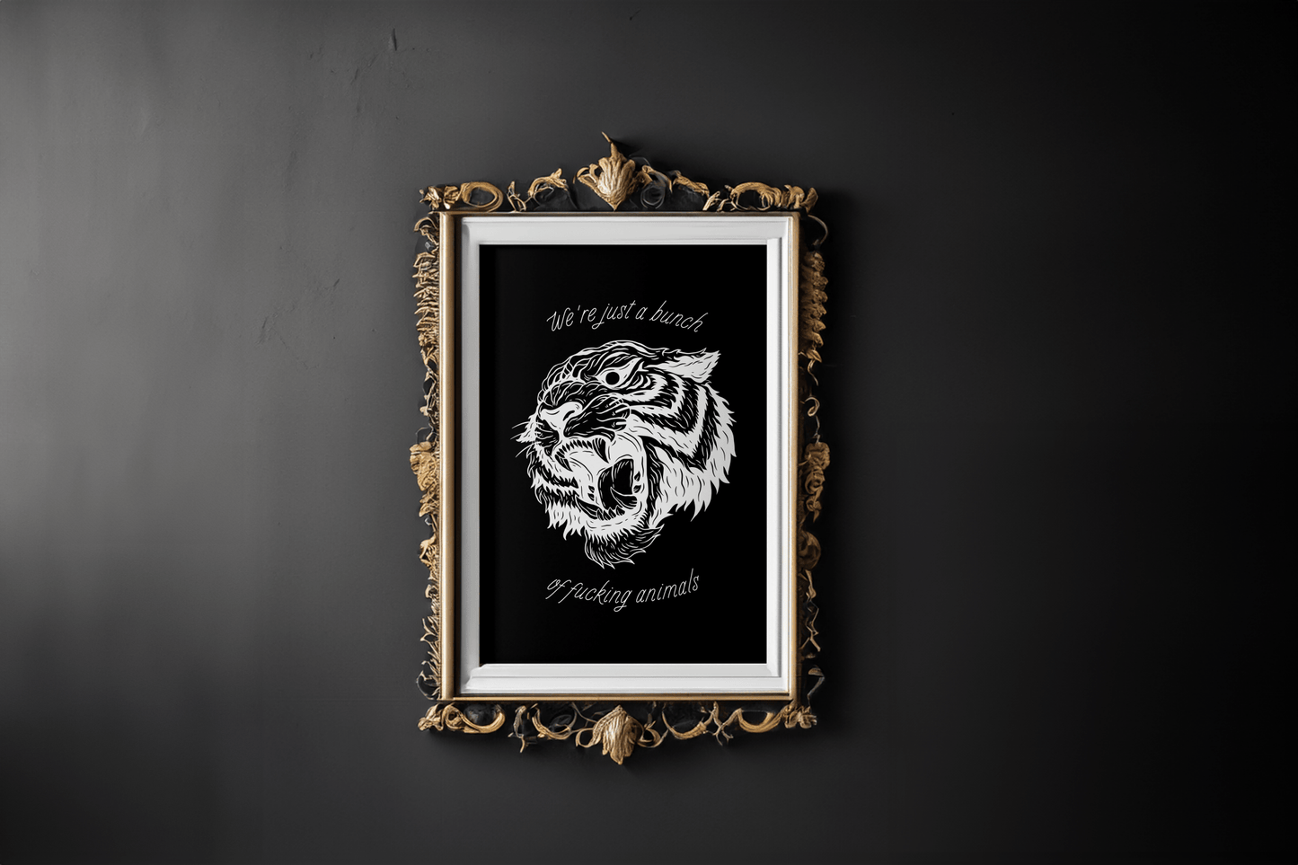 Architects Animals Savage Tiger Inspired Lyric Quote Print - Poster - Rebel Alchemy