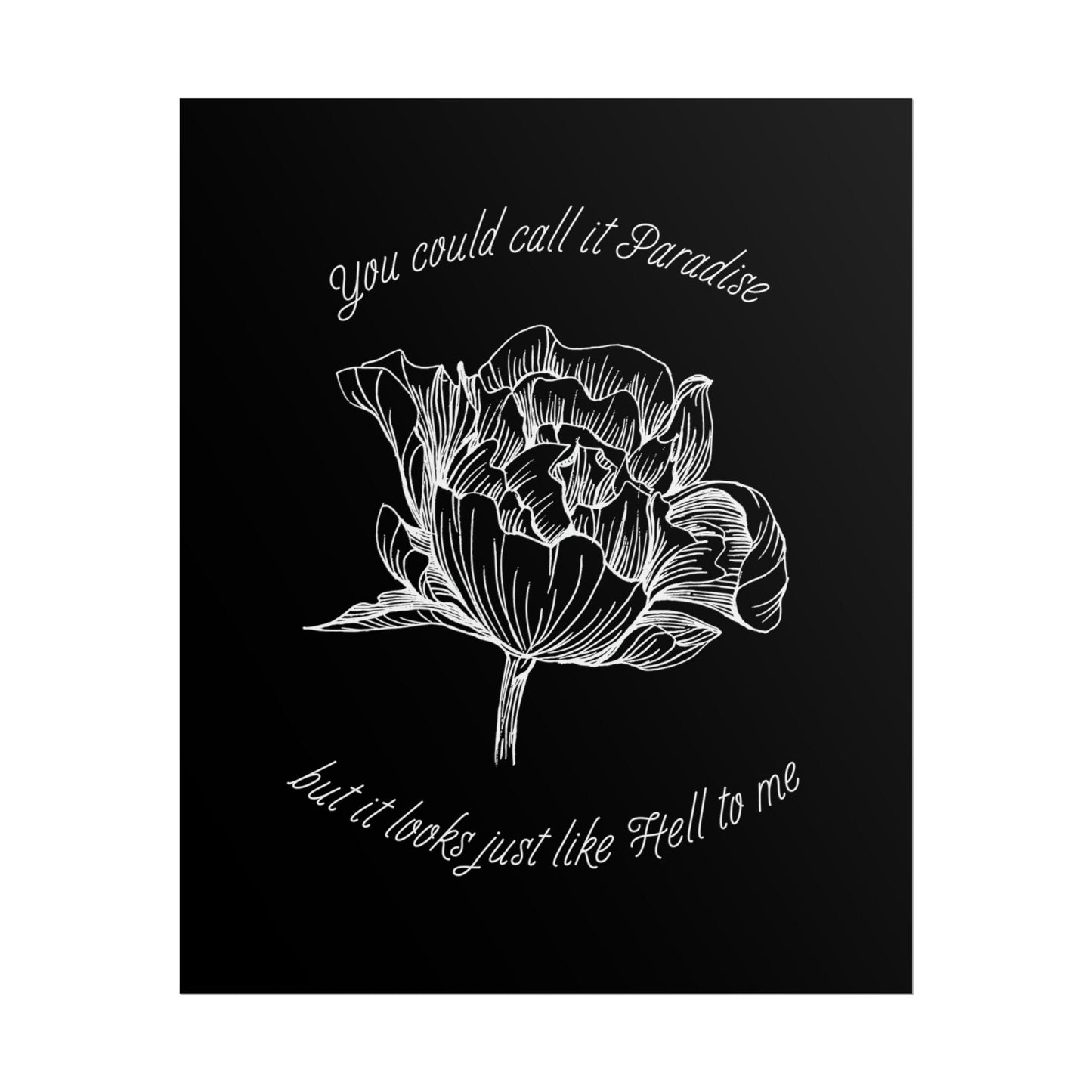 Bad Omens Never Know Inspired Peony Lyric Quote Print - Poster - Rebel Alchemy