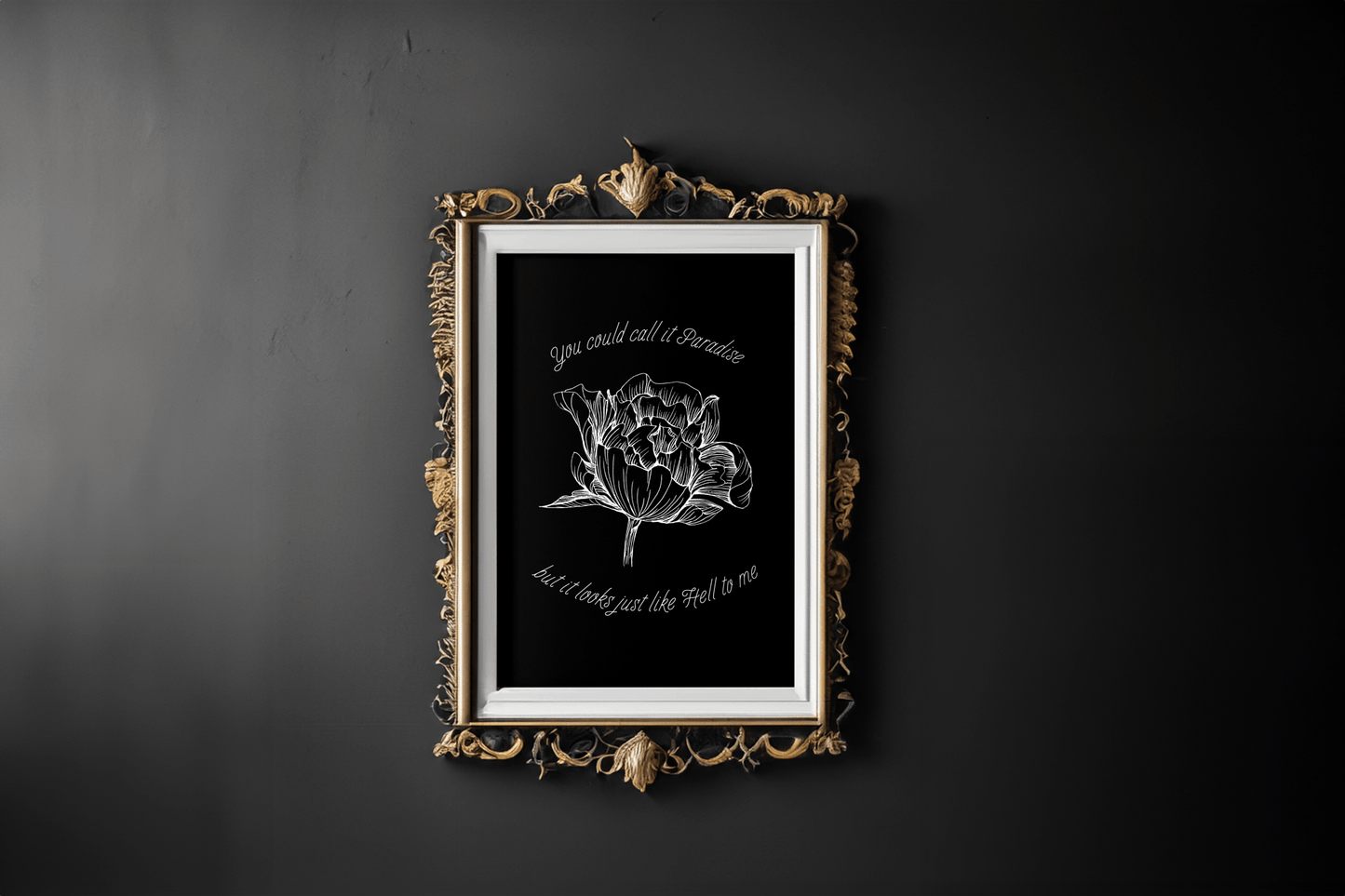 Bad Omens Never Know Inspired Peony Lyric Quote Print - Poster - Rebel Alchemy