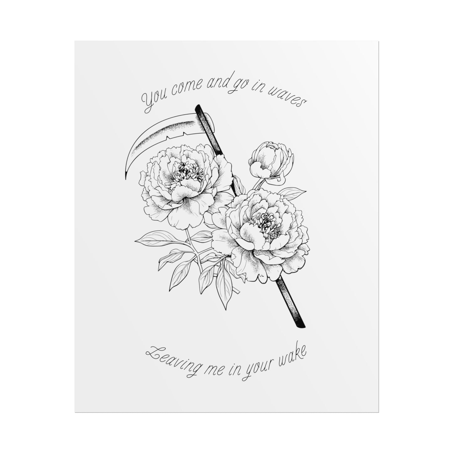 Bad Omens TDOPOM Scythe Peony Inspired Lyric Quote Print - Poster - Rebel Alchemy