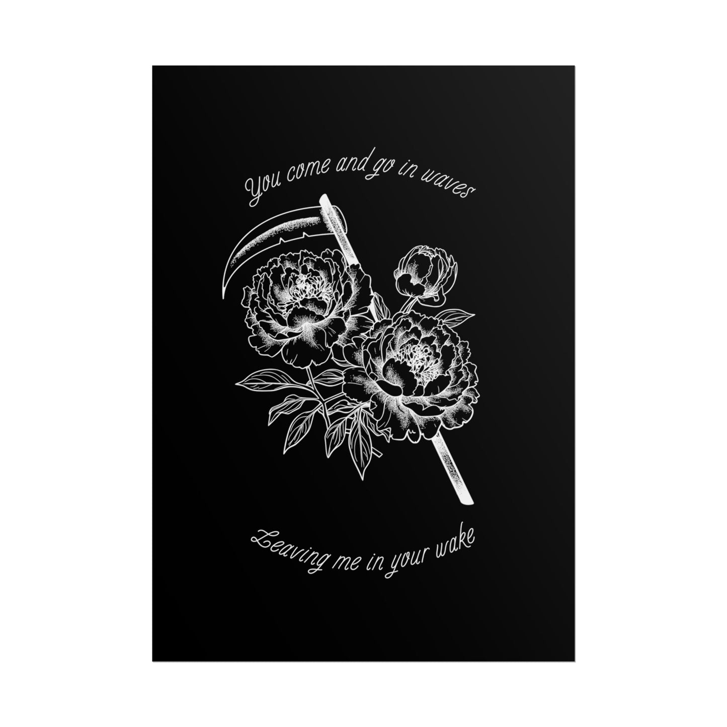 Bad Omens TDOPOM Scythe Peony Inspired Lyric Quote Print - Poster - Rebel Alchemy