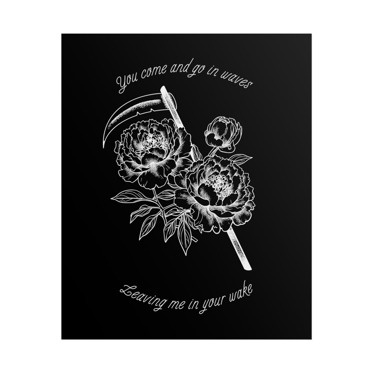 Bad Omens TDOPOM Scythe Peony Inspired Lyric Quote Print - Poster - Rebel Alchemy