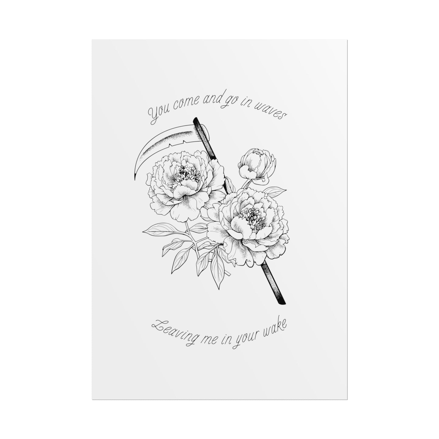 Bad Omens TDOPOM Scythe Peony Inspired Lyric Quote Print - Poster - Rebel Alchemy