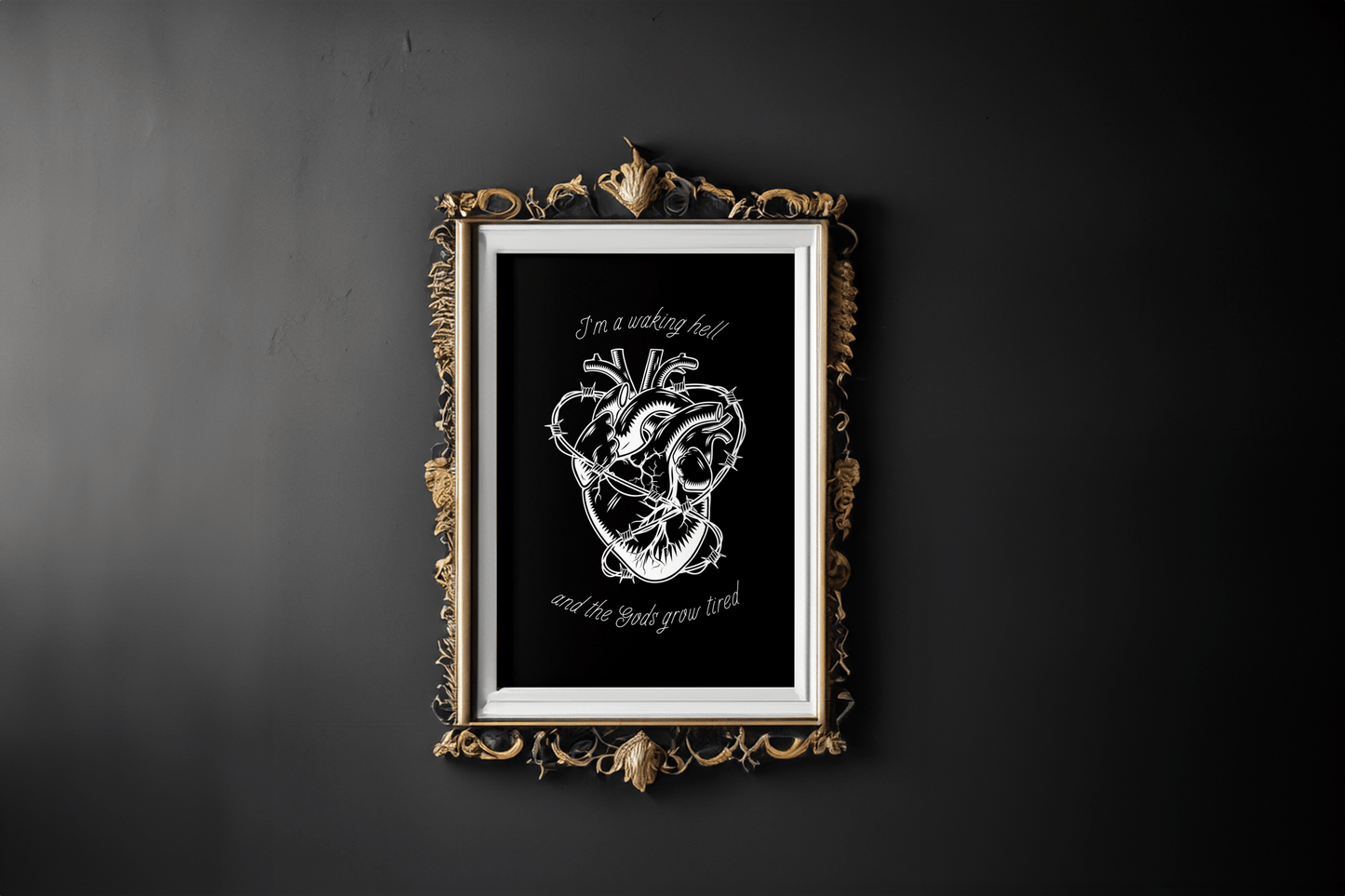 Barbed Wire Heart Take Me Back To Eden TMBTE Inspired Lyric Quote Print - Poster - Rebel Alchemy