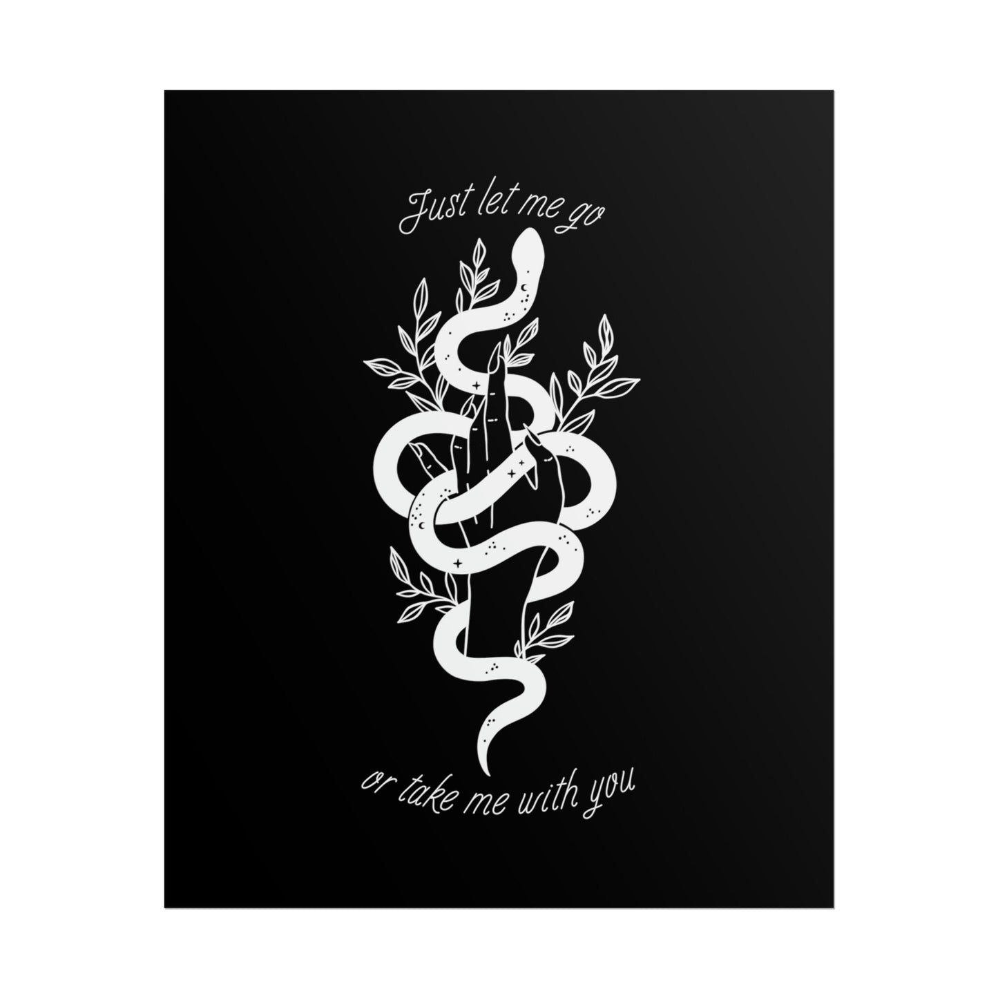 The Apparition Snake Hand Inspired Lyric Quote Print