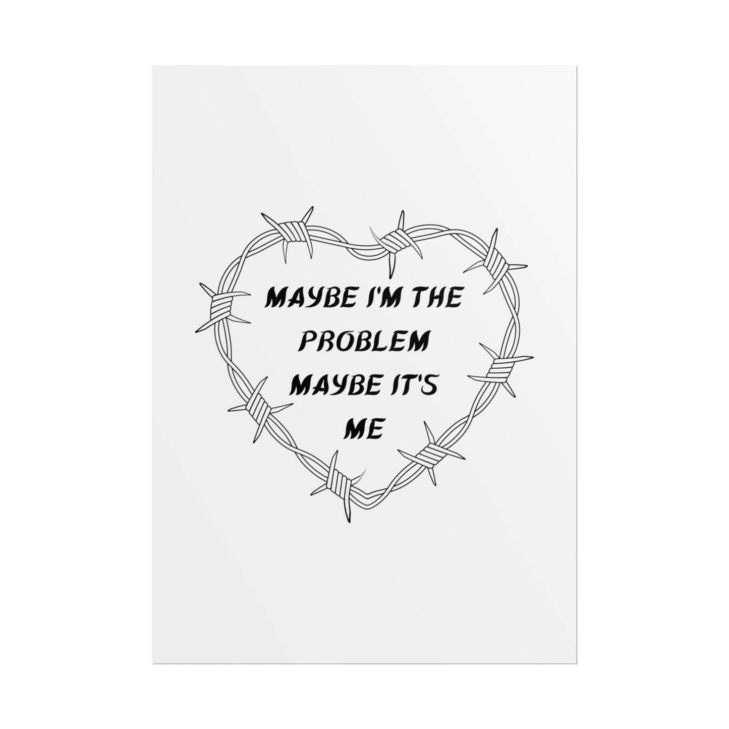 Foxglove Barbed Wire Heart - Boston Manor Inspired Lyric Quote Print - Poster - Rebel Alchemy