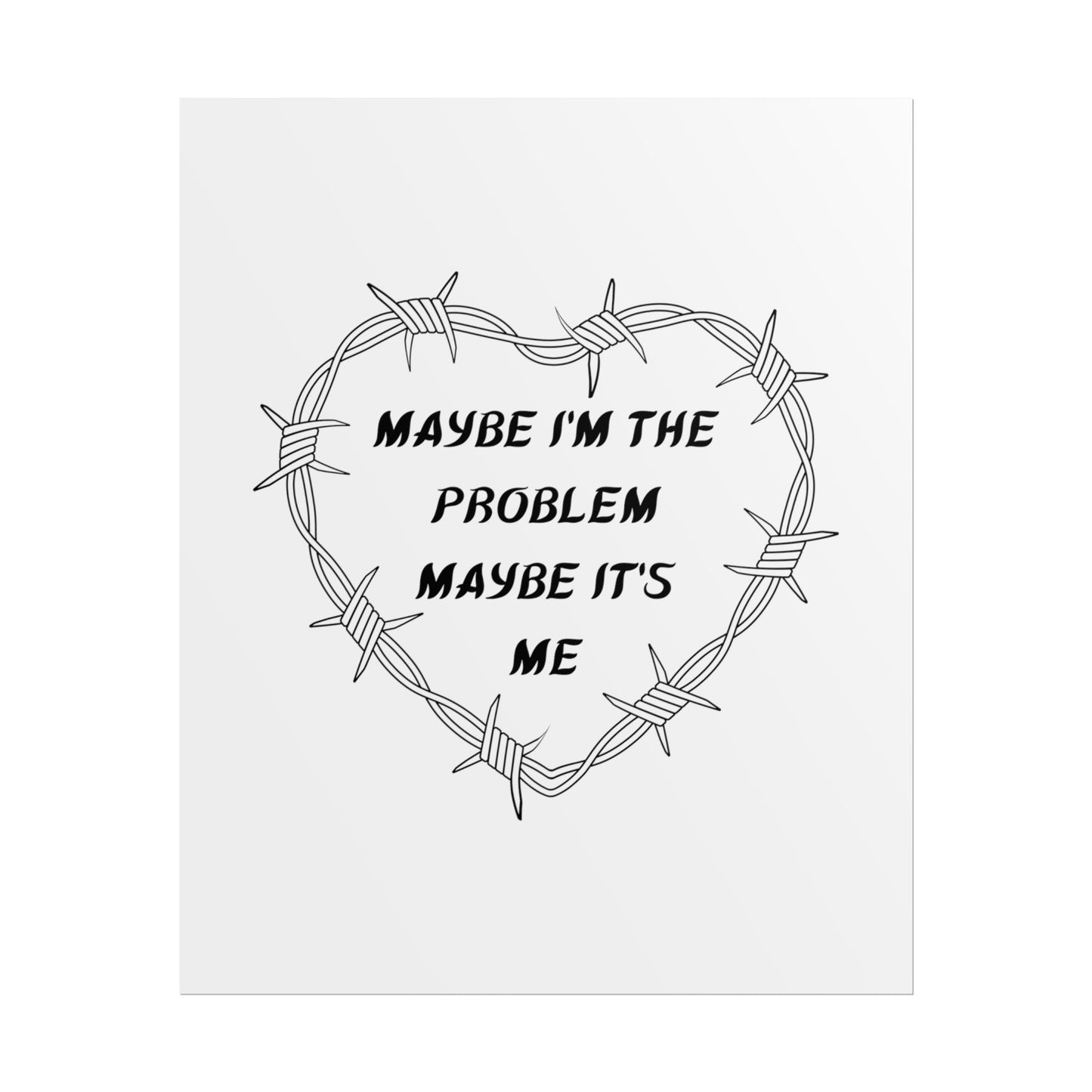 Foxglove Barbed Wire Heart - Boston Manor Inspired Lyric Quote Print - Poster - Rebel Alchemy