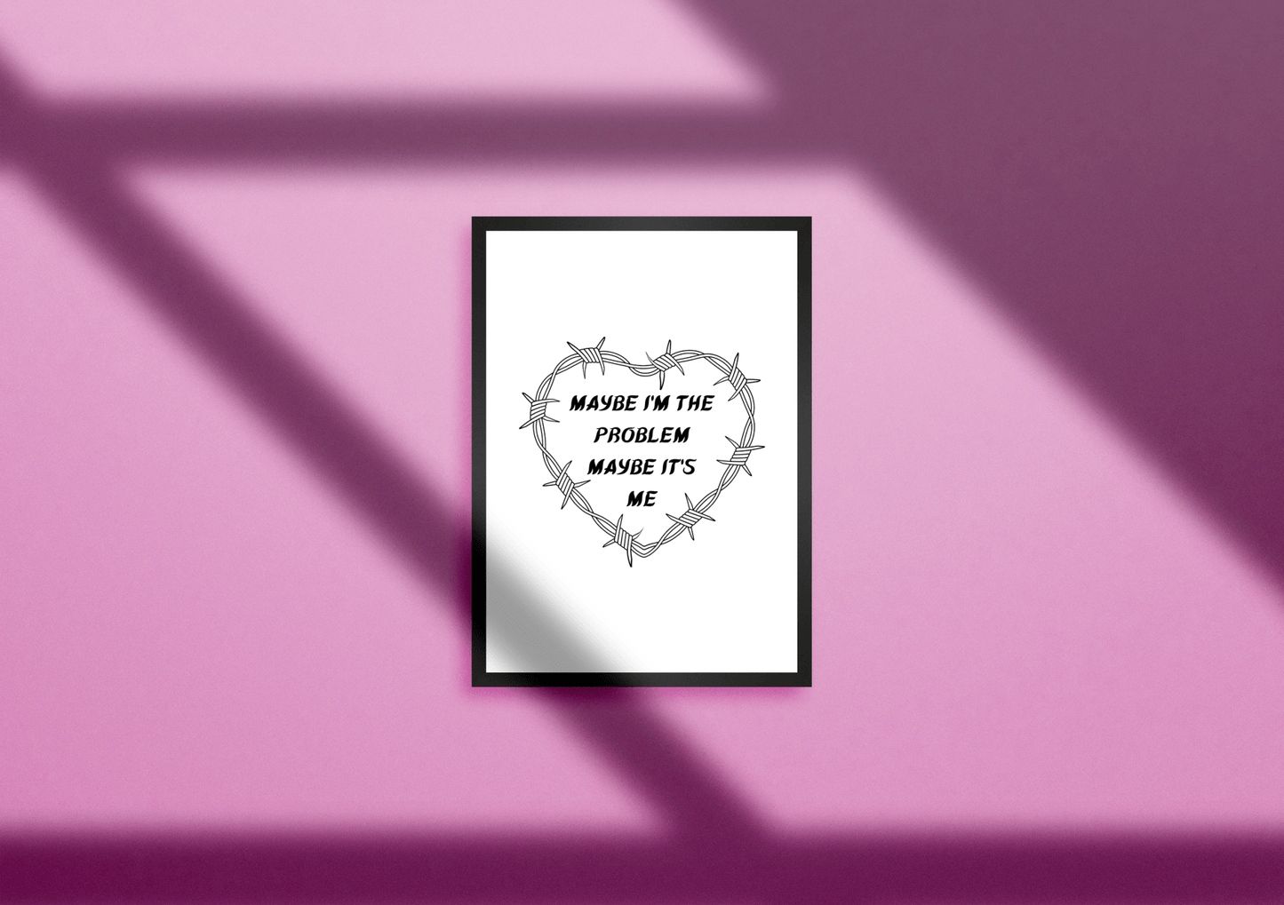 Foxglove Barbed Wire Heart - Boston Manor Inspired Lyric Quote Print - Poster - Rebel Alchemy