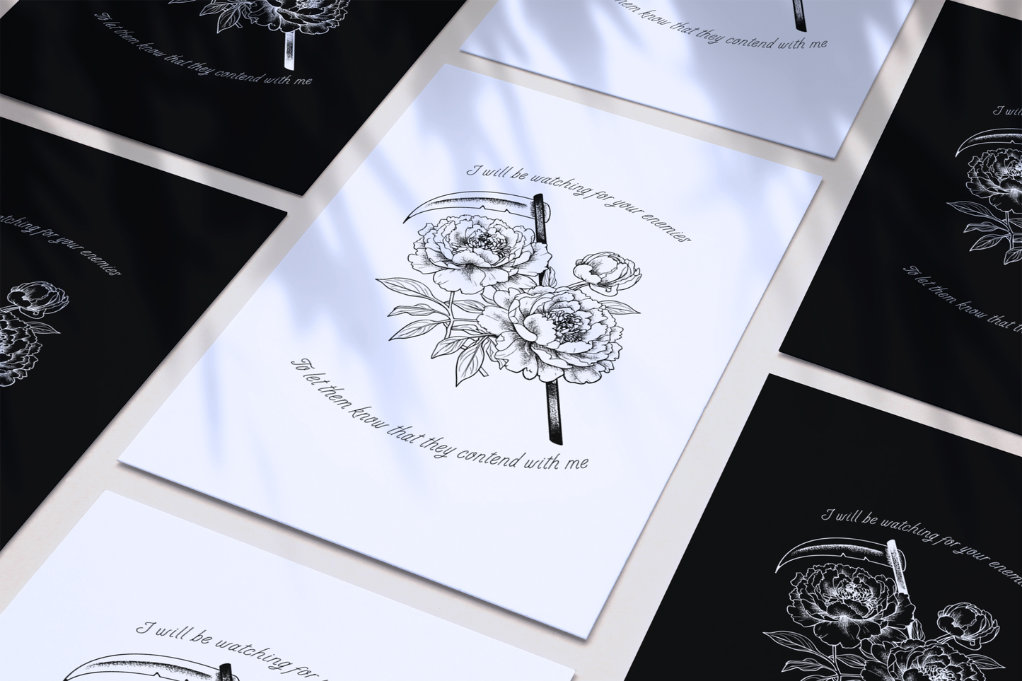 Scythe Peony Flower Give Inspired Lyric Quote Print