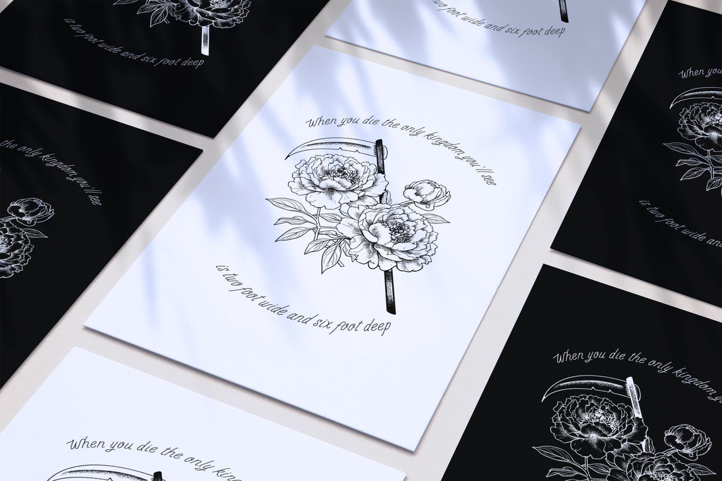 Scythe Peony House of Wolves BMTH Inspired Lyric Quote Print