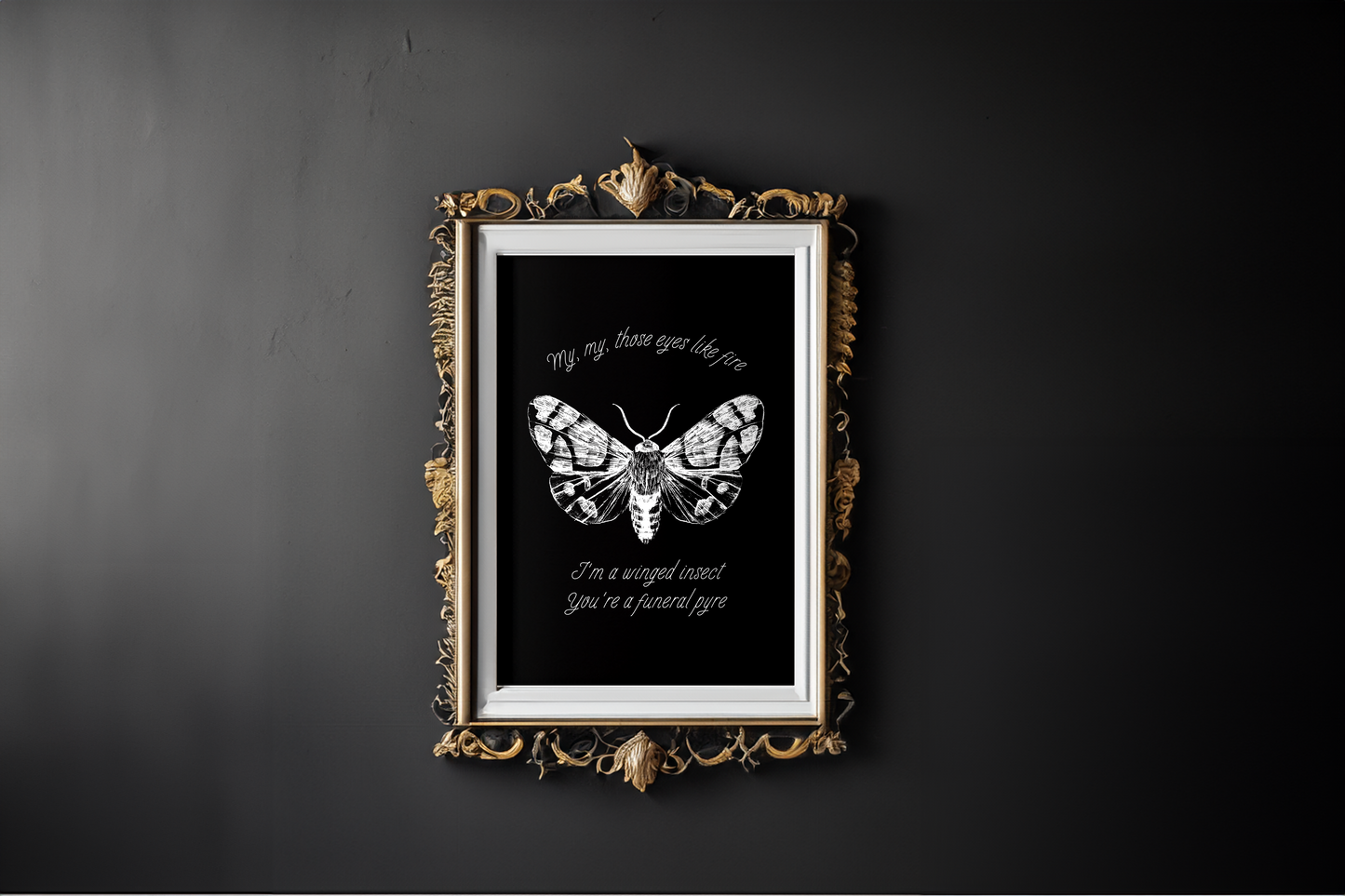 Take Me Back To Eden TMBTE Moth Inspired Lyric Quote Print