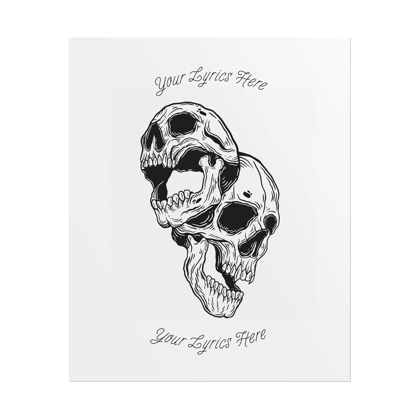 CUSTOM ORDER 🔥 Tattoo Flash Lyric Quote Prints